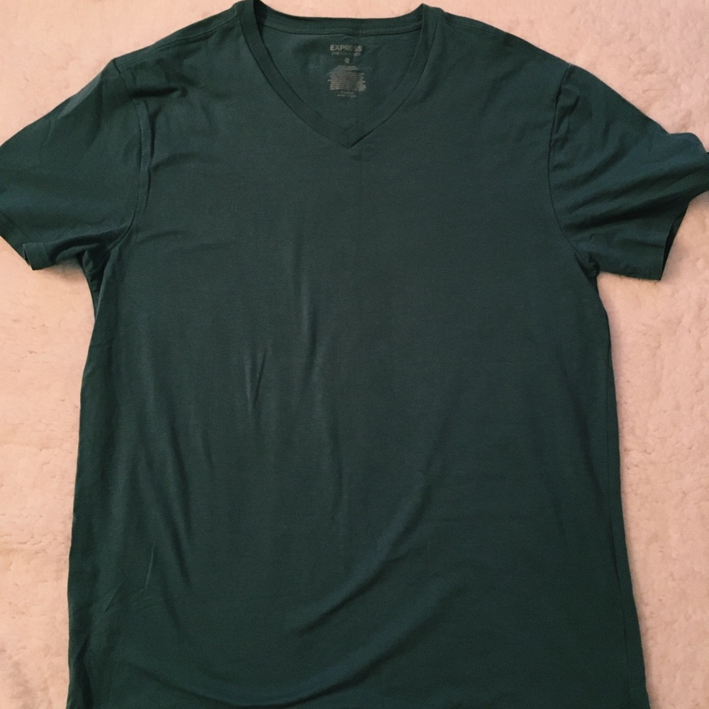 EXPRESS - MEN’S TURQUOISE XL STRETCH NECK T-SHIRT